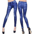 Sexy Mode gedruckt Denim Nahtlose Jeans Leggings (89713)